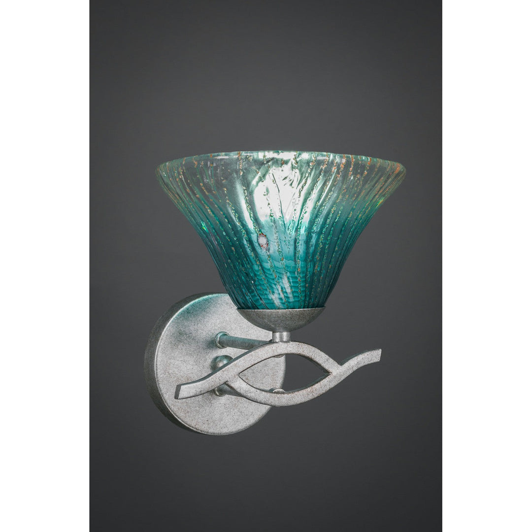 Toltec Revo 141-as-458 Wall Sconce Light - Aged Silver