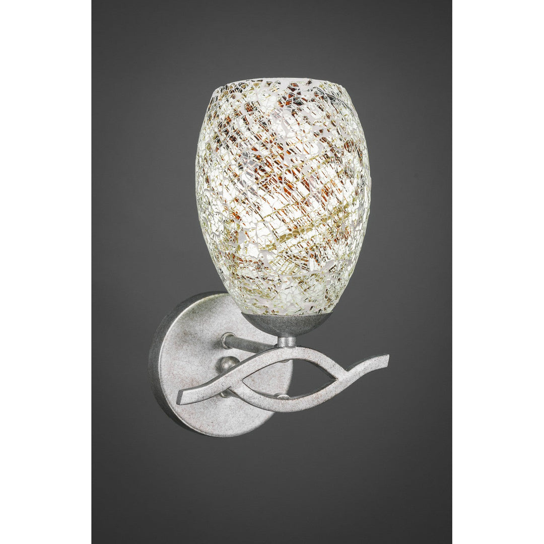 Toltec Revo 141-as-5054 Wall Sconce Light - Aged Silver