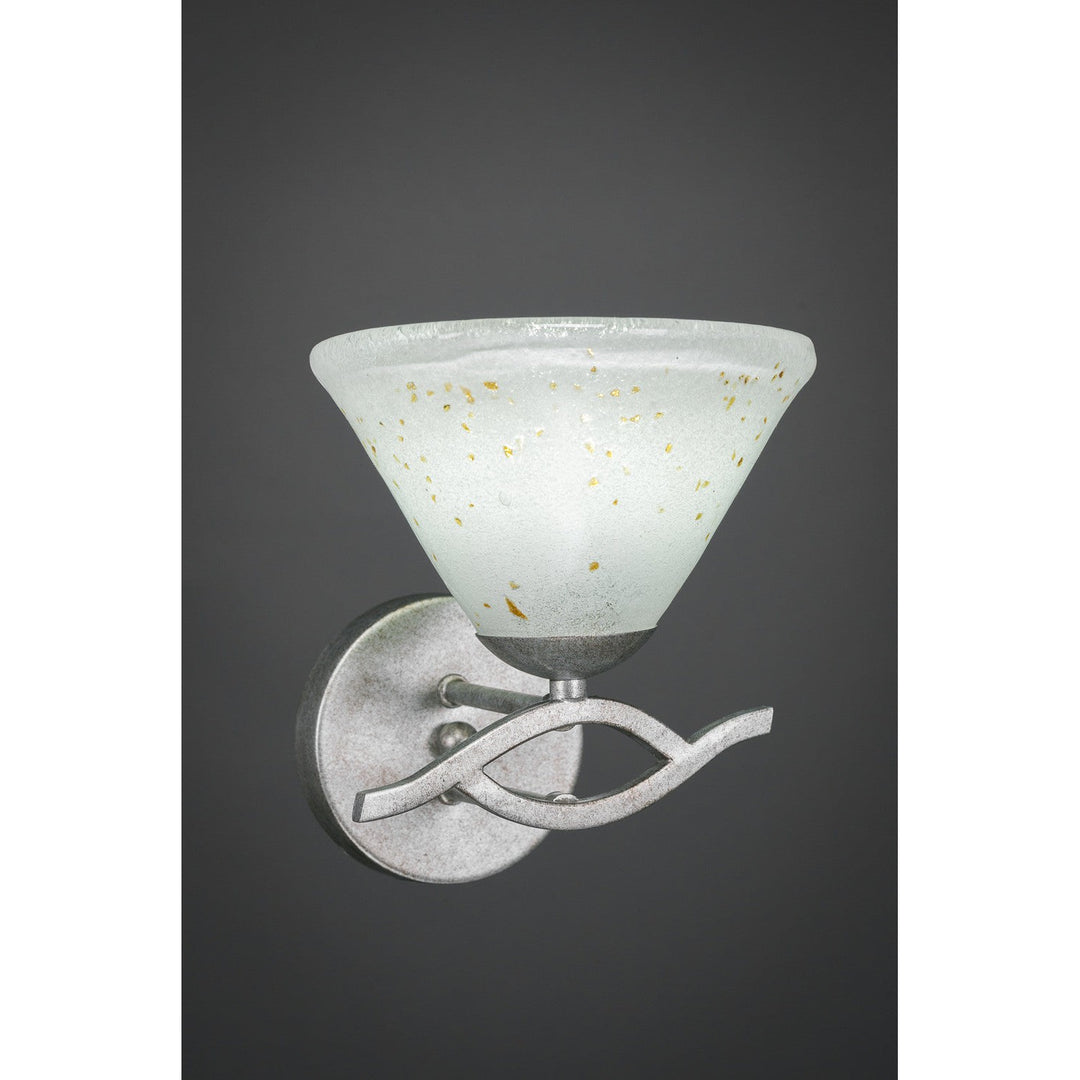 Toltec Revo 141-as-7145 Wall Sconce Light - Aged Silver