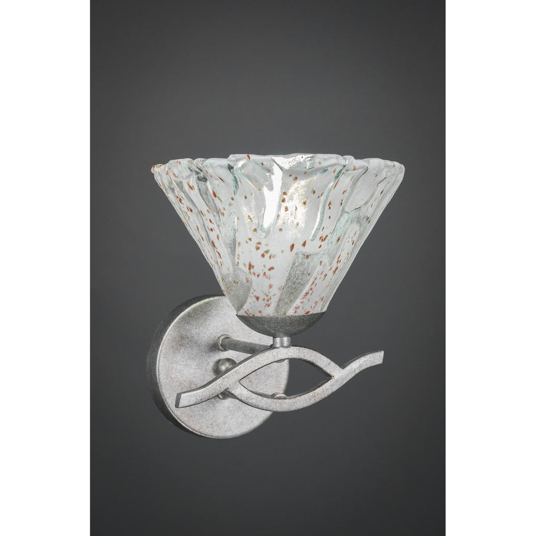 Toltec Revo 141-as-7195 Wall Sconce Light - Aged Silver