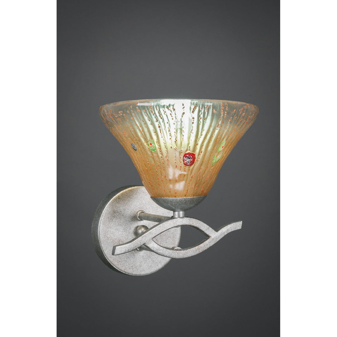 Toltec Revo 141-as-750 Wall Sconce Light - Aged Silver