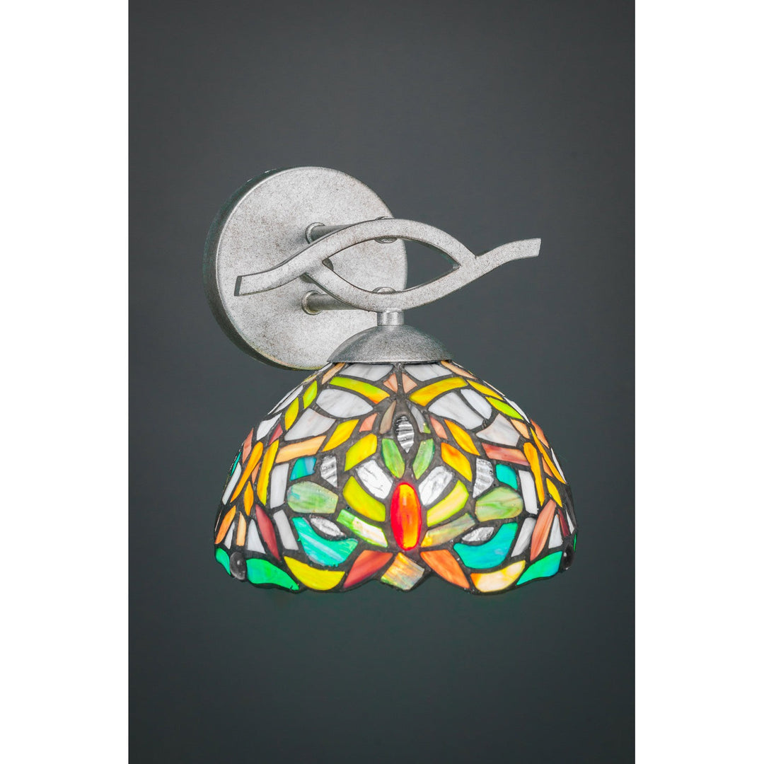 Toltec Revo 141-as-9905 Wall Sconce Light - Aged Silver