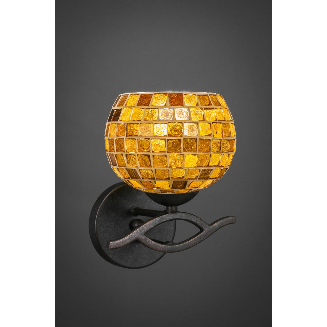 Toltec Revo 141-dg-402 Wall Sconce Light - Dark Granite