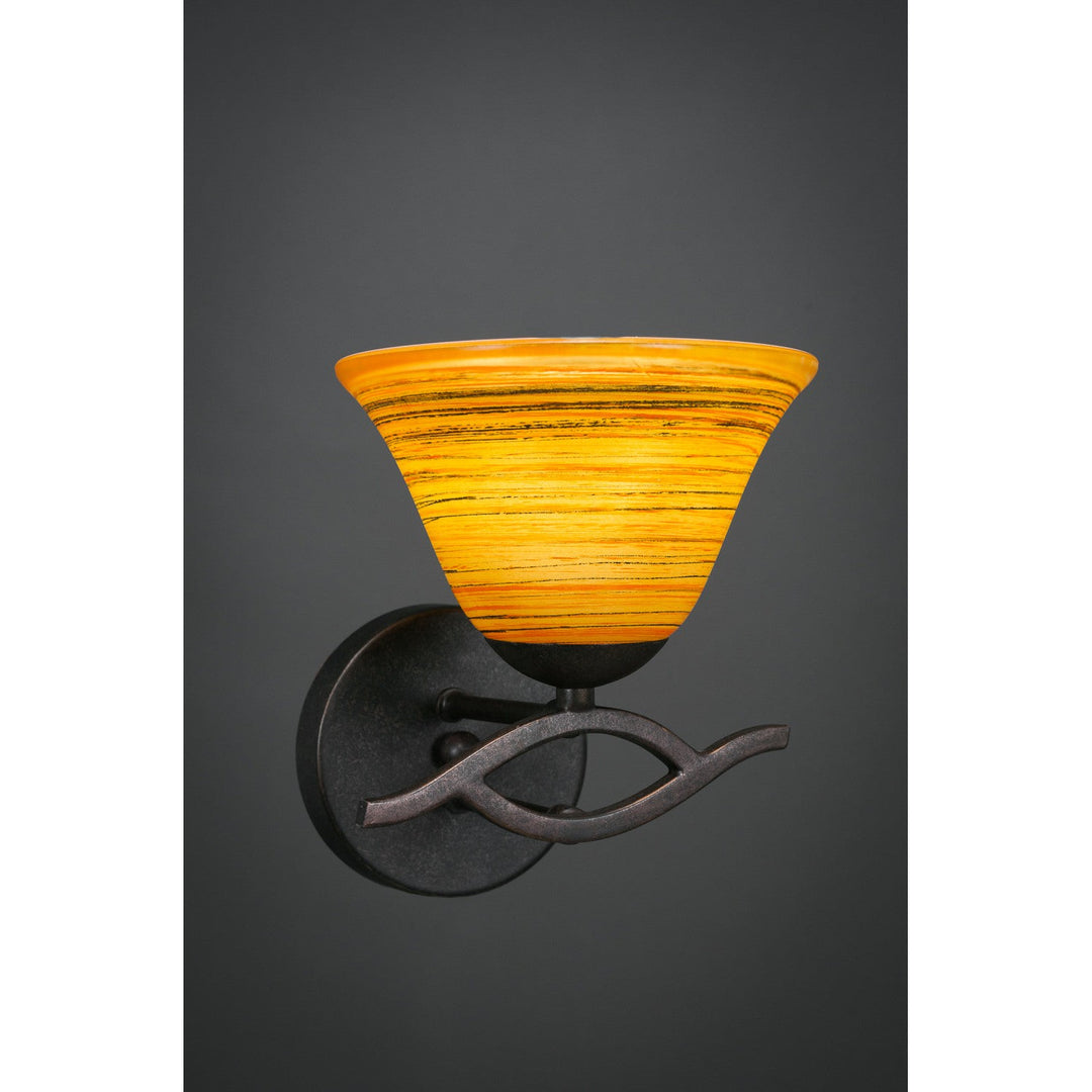 Toltec Revo 141-dg-454 Wall Sconce Light - Dark Granite