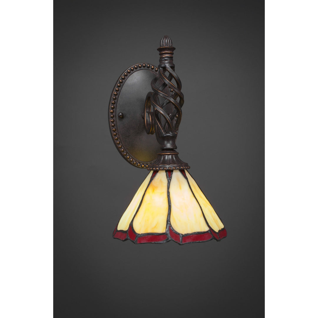 Toltec Elegant 161-dg-9165 Wall Sconce Light - Dark Granite