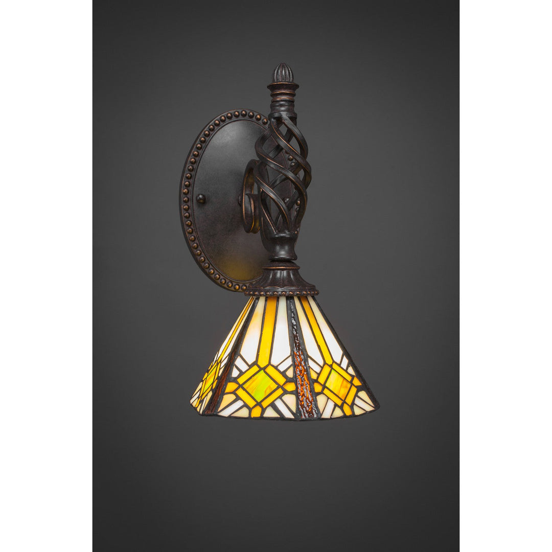 Toltec Elegant 161-dg-9615 Wall Sconce Light - Dark Granite