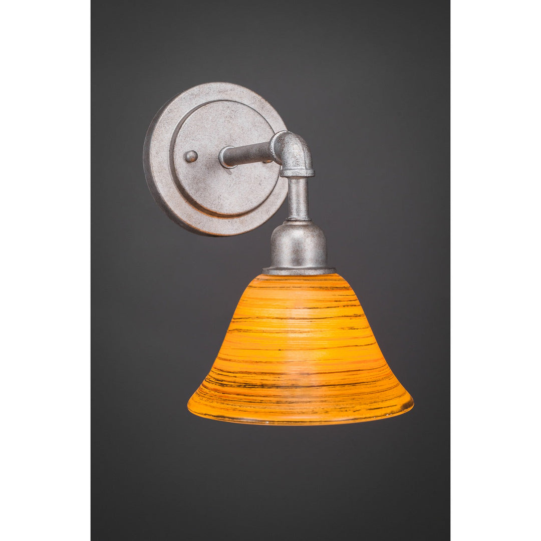 Toltec Vintage 181-as-454 Wall Sconce Light - Aged Silver