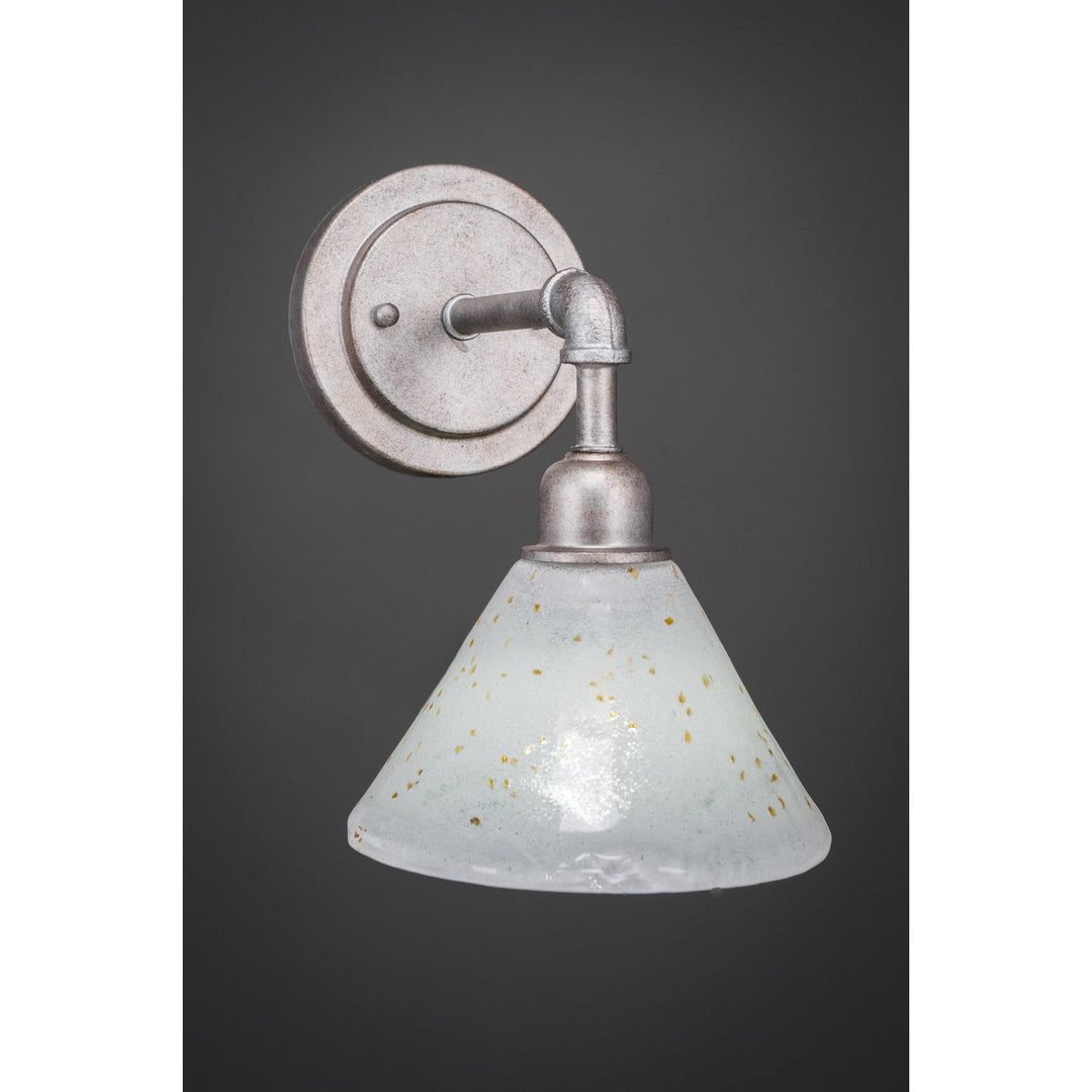 Toltec Vintage 181-as-7145 Wall Sconce Light - Aged Silver