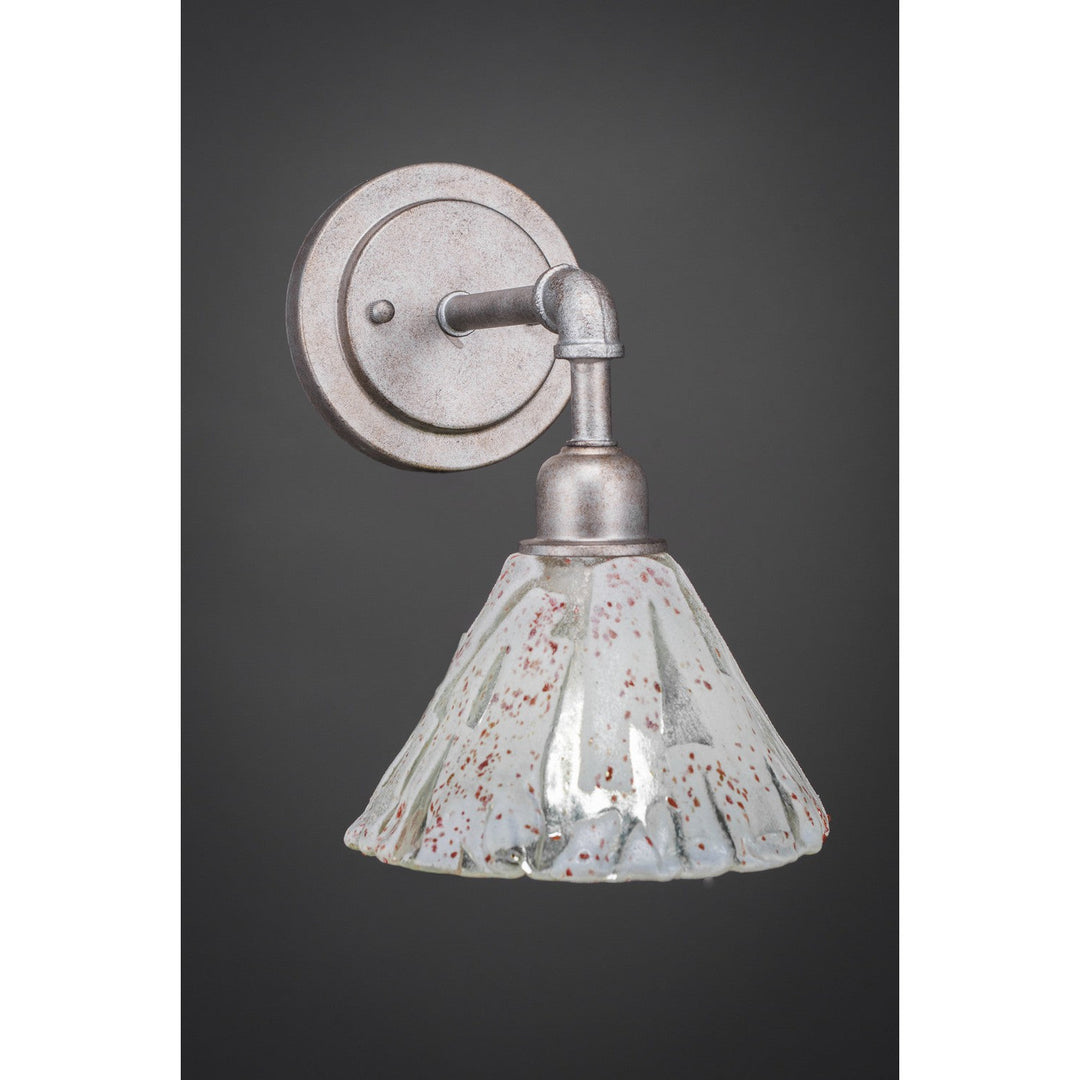 Toltec Vintage 181-as-7195 Wall Sconce Light - Aged Silver
