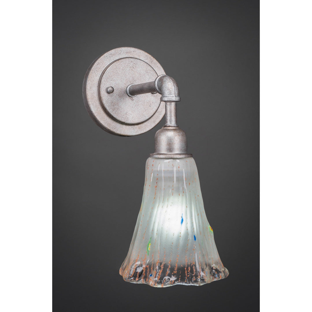 Toltec Vintage 181-as-721 Wall Sconce Light - Aged Silver