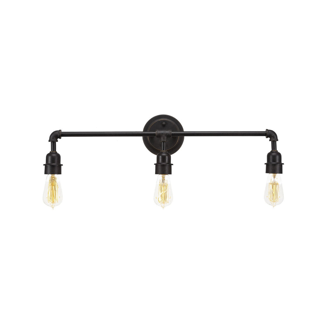 Toltec Vintage 183-dg-at18 Bath Vanity Light 29 in. wide - Dark Granite