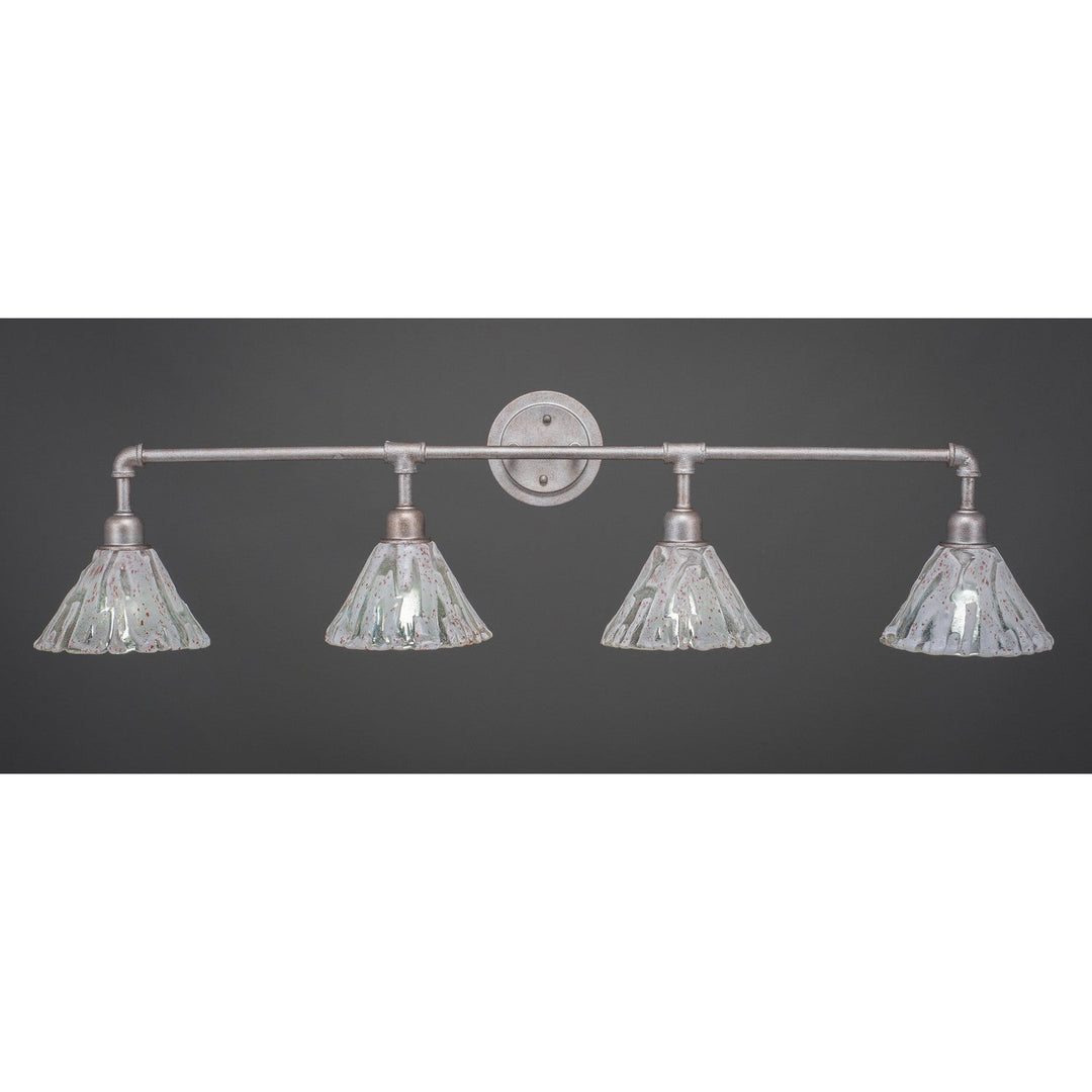 Toltec Vintage 184-as-7195 Bath Vanity Light 44 in. wide - Aged Silver