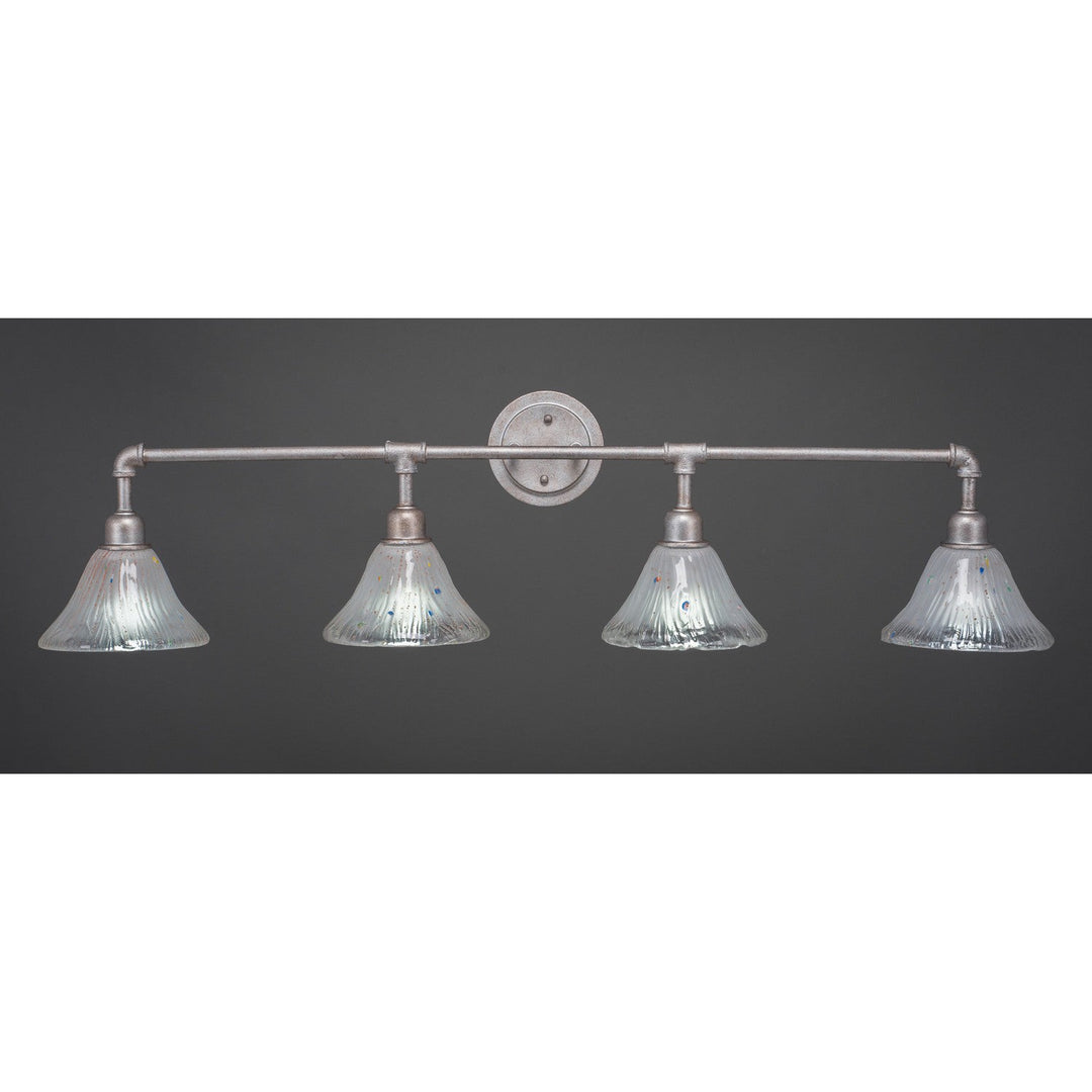 Toltec Vintage 184-as-751 Bath Vanity Light 44 in. wide - Aged Silver