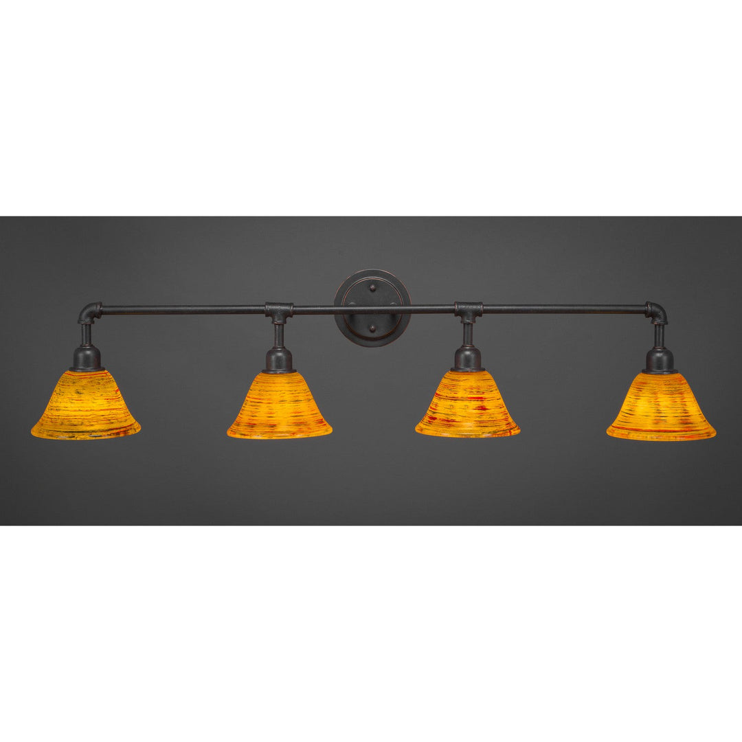 Toltec Vintage 184-dg-454 Bath Vanity Light 44 in. wide - Dark Granite