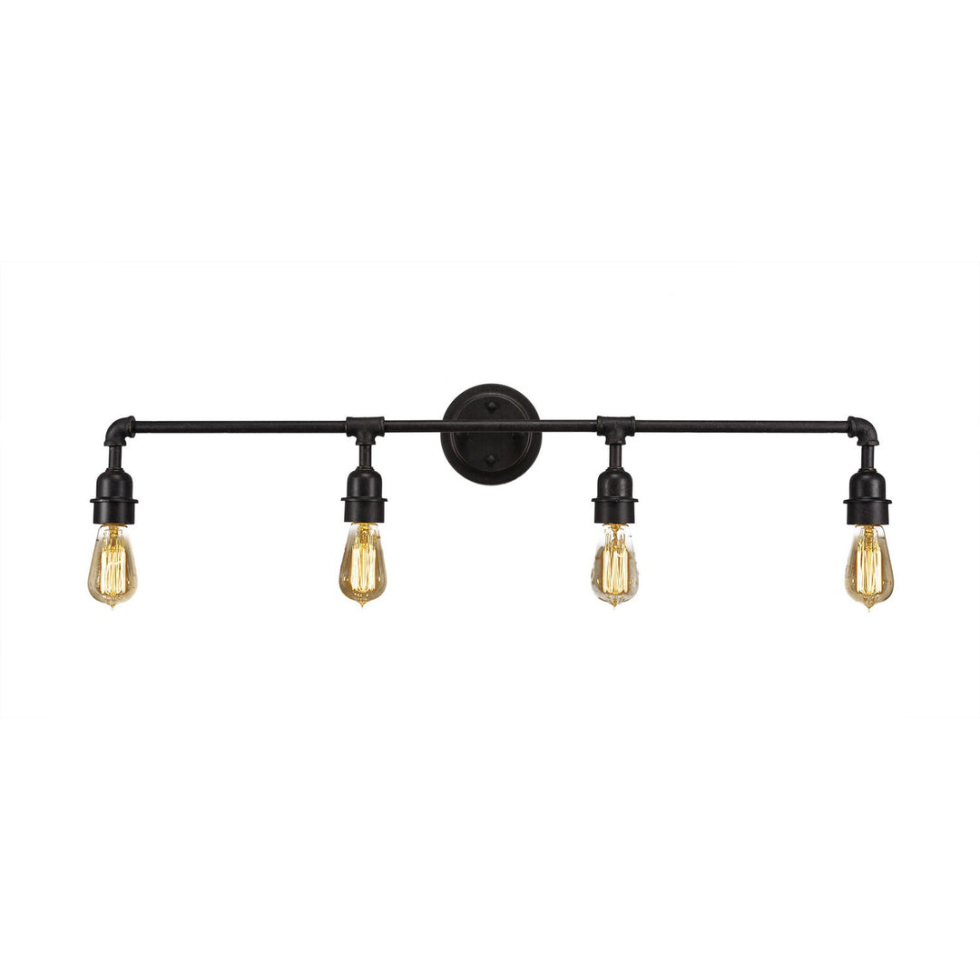 Toltec Vintage 184-dg-at18 Bath Vanity Light 39 in. wide - Dark Granite