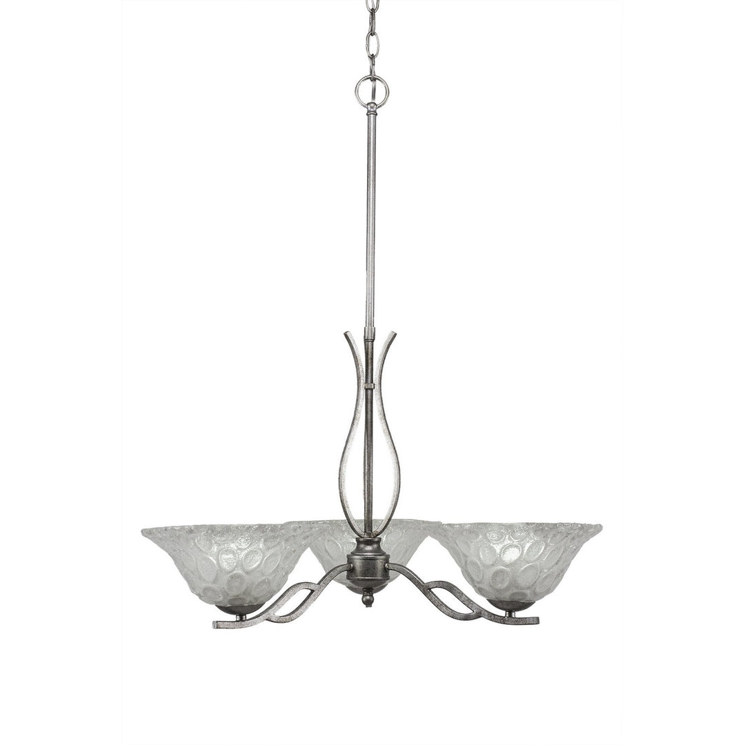 Toltec Revo 243-as-431 Chandelier Light - Aged Silver