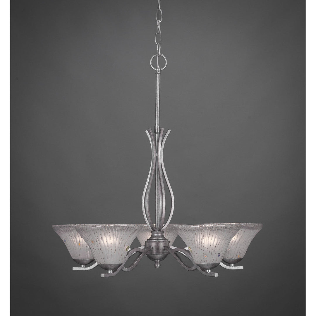 Toltec Revo 245-as-751 Chandelier Light - Aged Silver