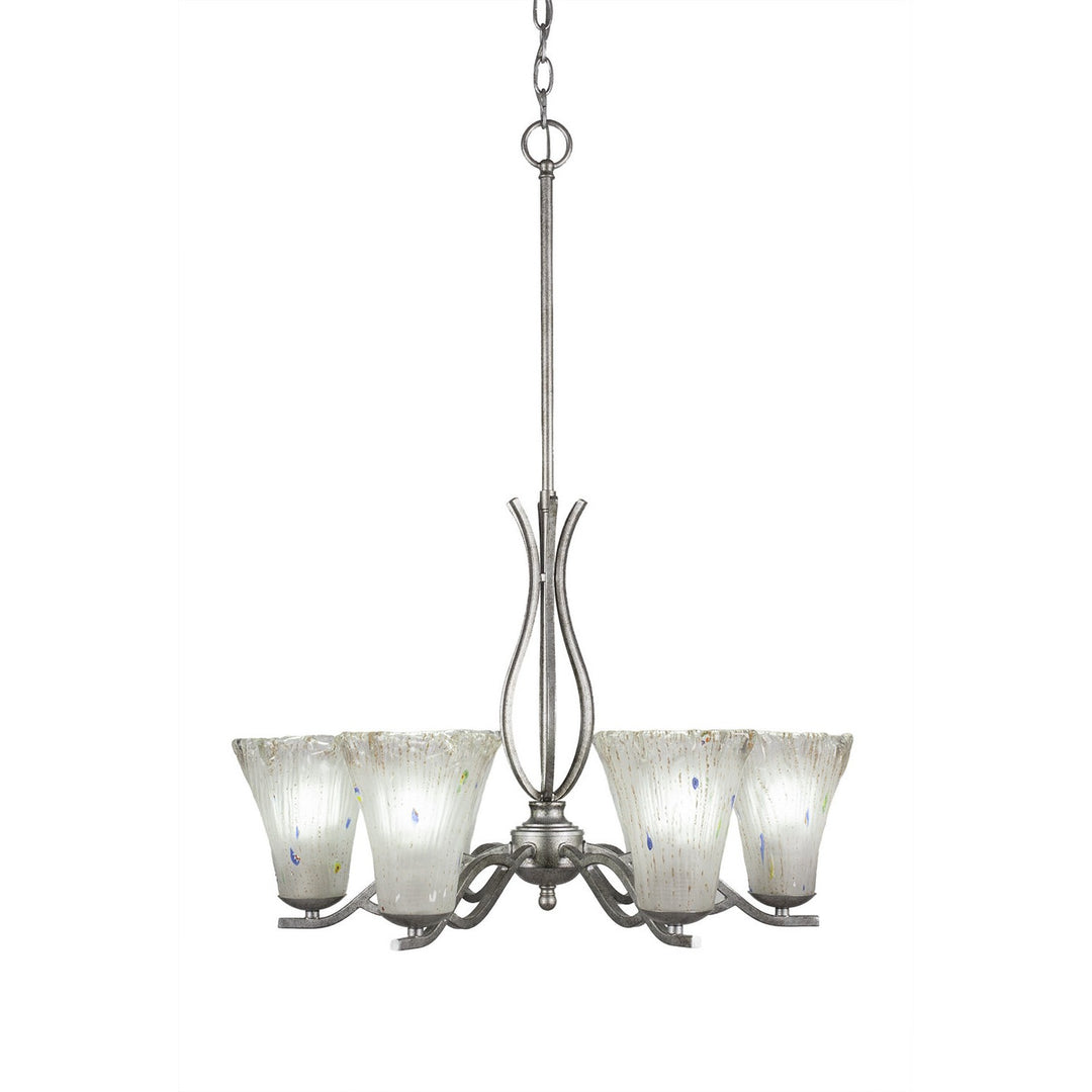 Toltec Revo 246-as-721 Chandelier Light - Aged Silver