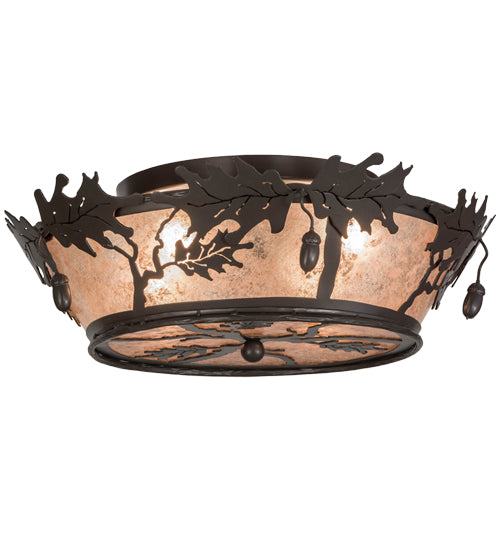 Meyda Tiffany Oak Leaf & Acorn 68932 Ceiling Light - Timeless Bronze