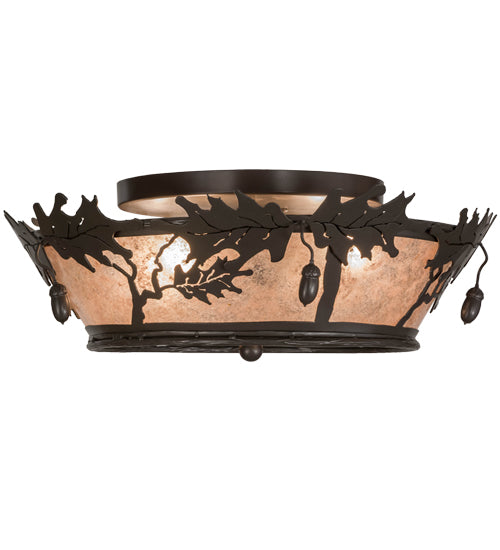 Meyda Tiffany Oak Leaf & Acorn 68932 Ceiling Light - Timeless Bronze