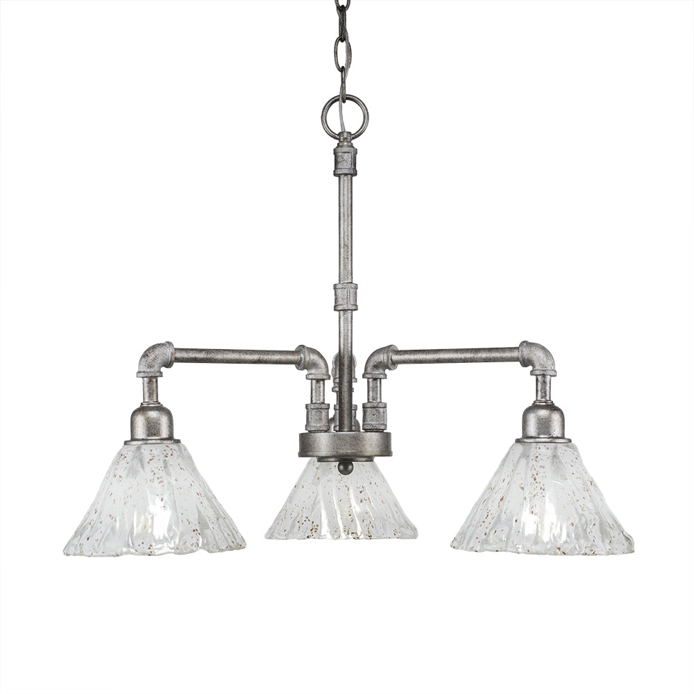 Toltec Vintage 283-as-7195 Chandelier Light - Aged Silver