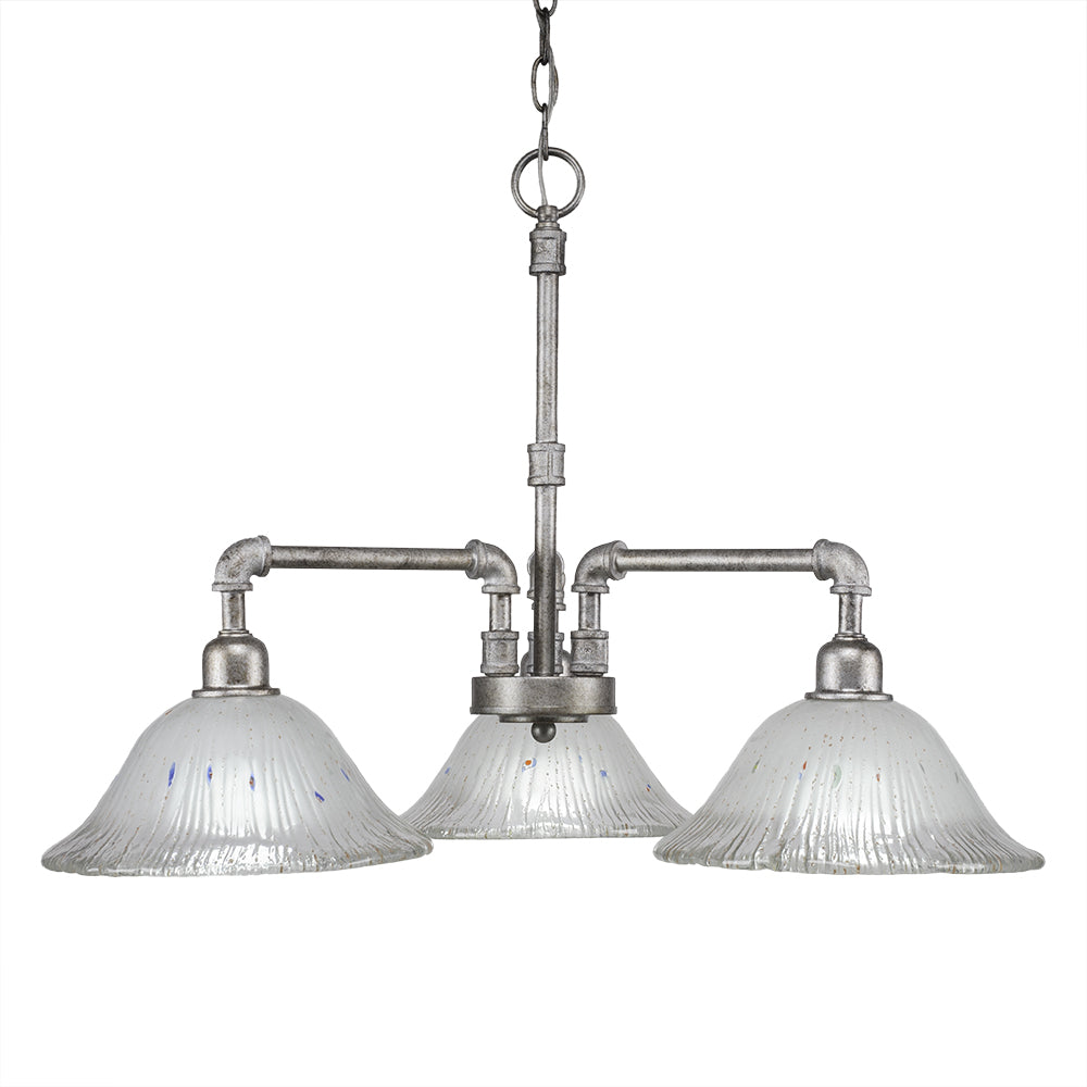 Toltec Vintage 283-as-731 Chandelier Light - Aged Silver