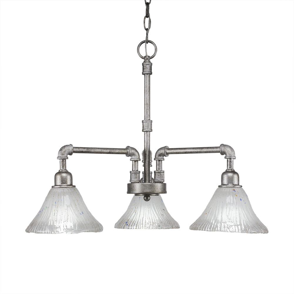 Toltec Vintage 283-as-751 Chandelier Light - Aged Silver