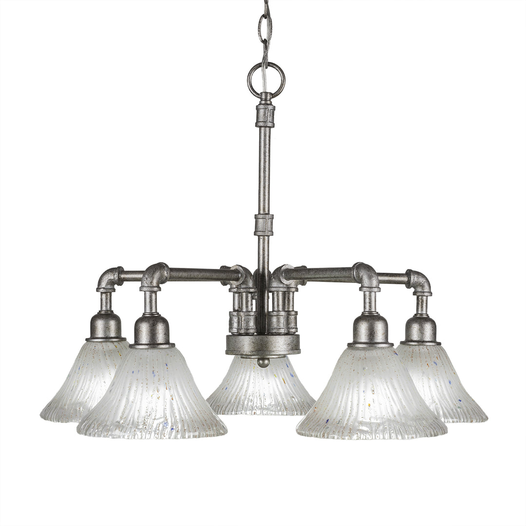 Toltec Vintage 285-as-751 Chandelier Light - Aged Silver