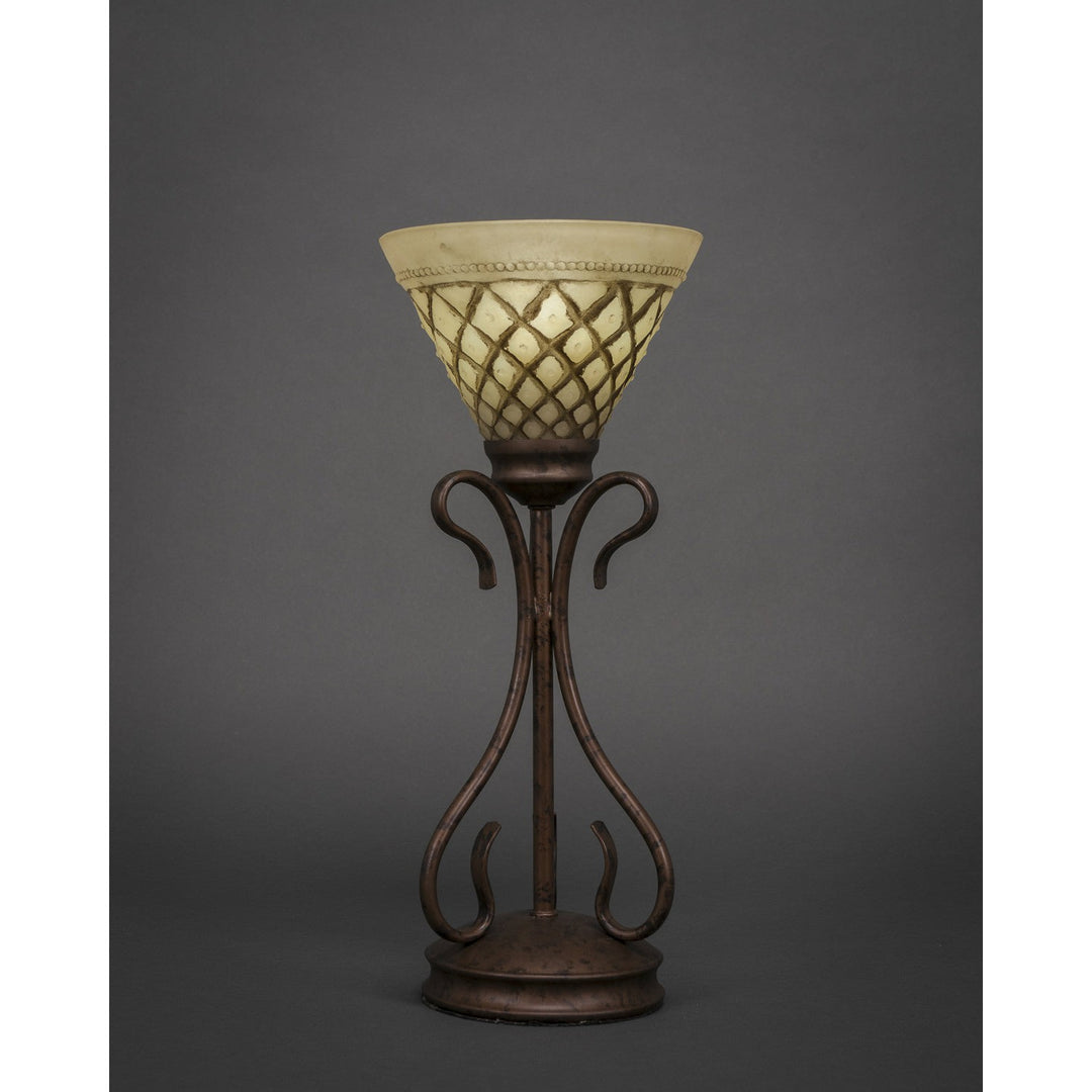 Toltec Lighting 31-BRZ-7185  Swan Lamp Bronze