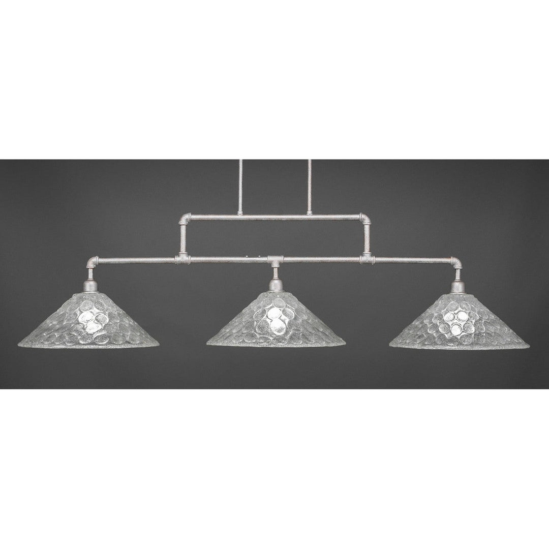 Toltec Vintage 333-as-411 Pendant Light - Aged Silver