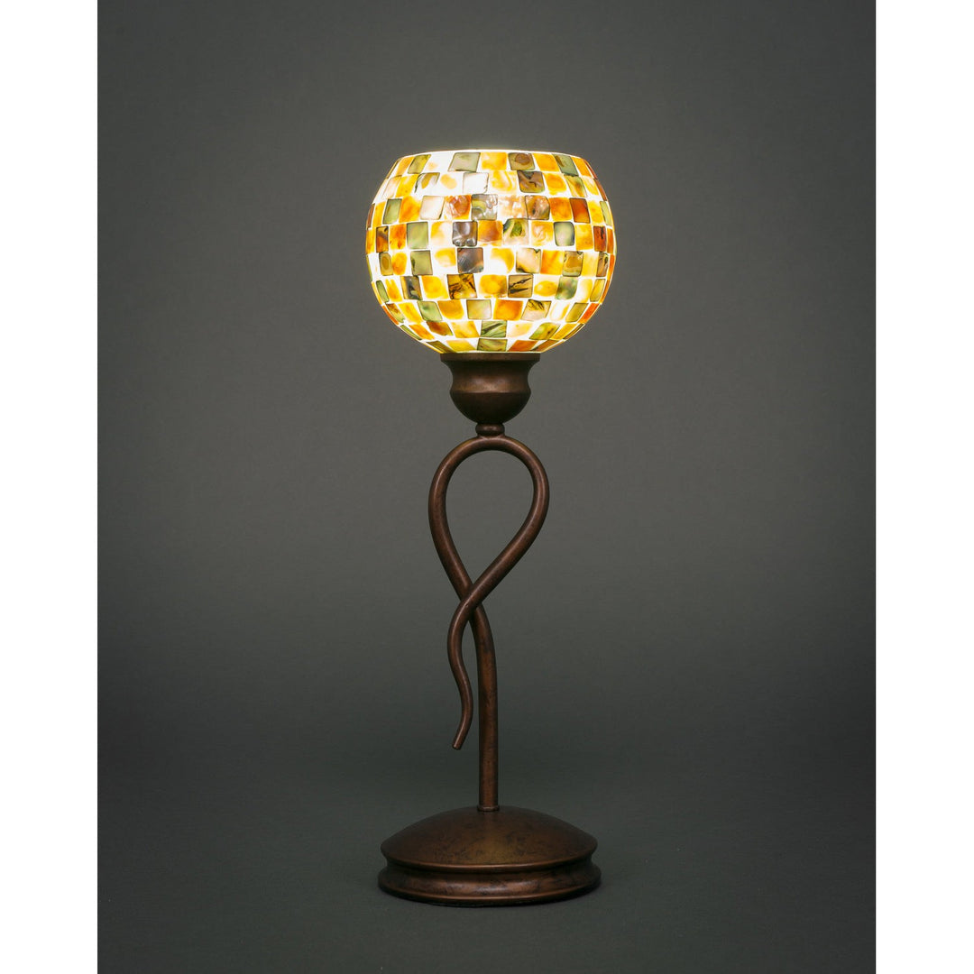 Toltec Lighting 35-BRZ-407  Leaf Lamp Bronze