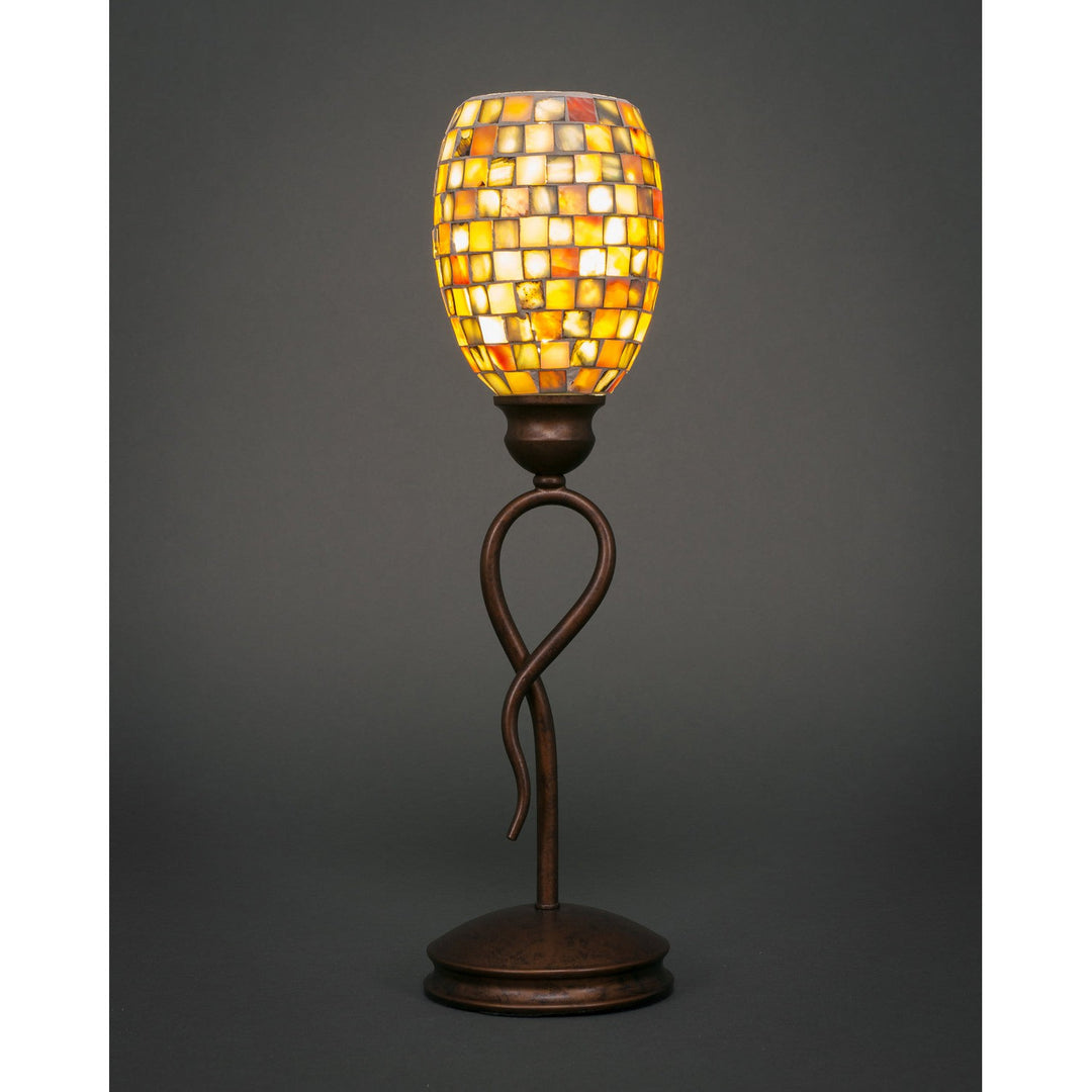 Toltec Lighting 35-BRZ-408  Leaf Lamp Bronze