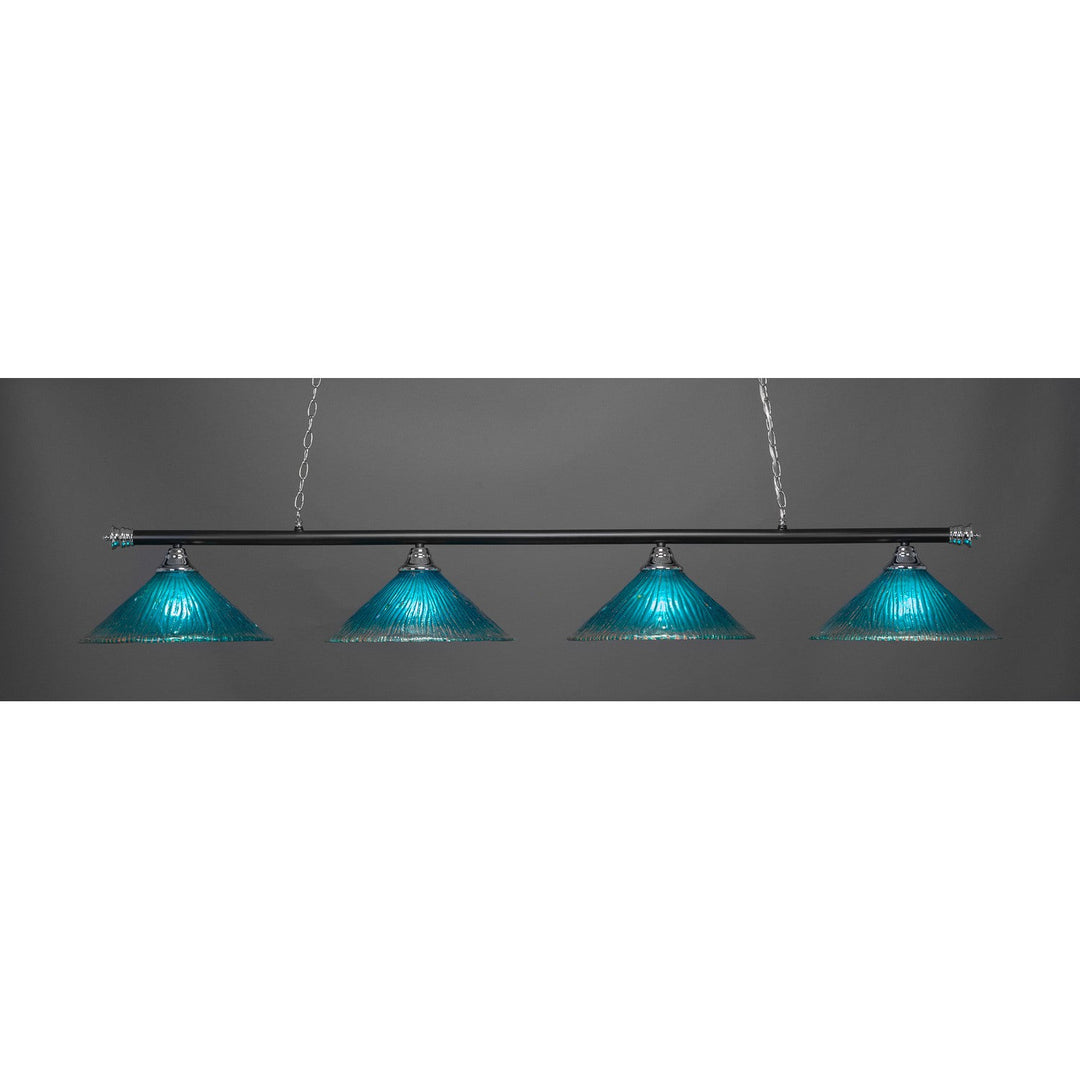 Toltec Oxford 374-chmb-715 Pendant Light - Chrome & Matte Black