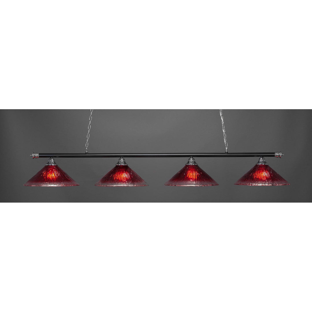 Toltec Oxford 374-chmb-716 Pendant Light - Chrome & Matte Black