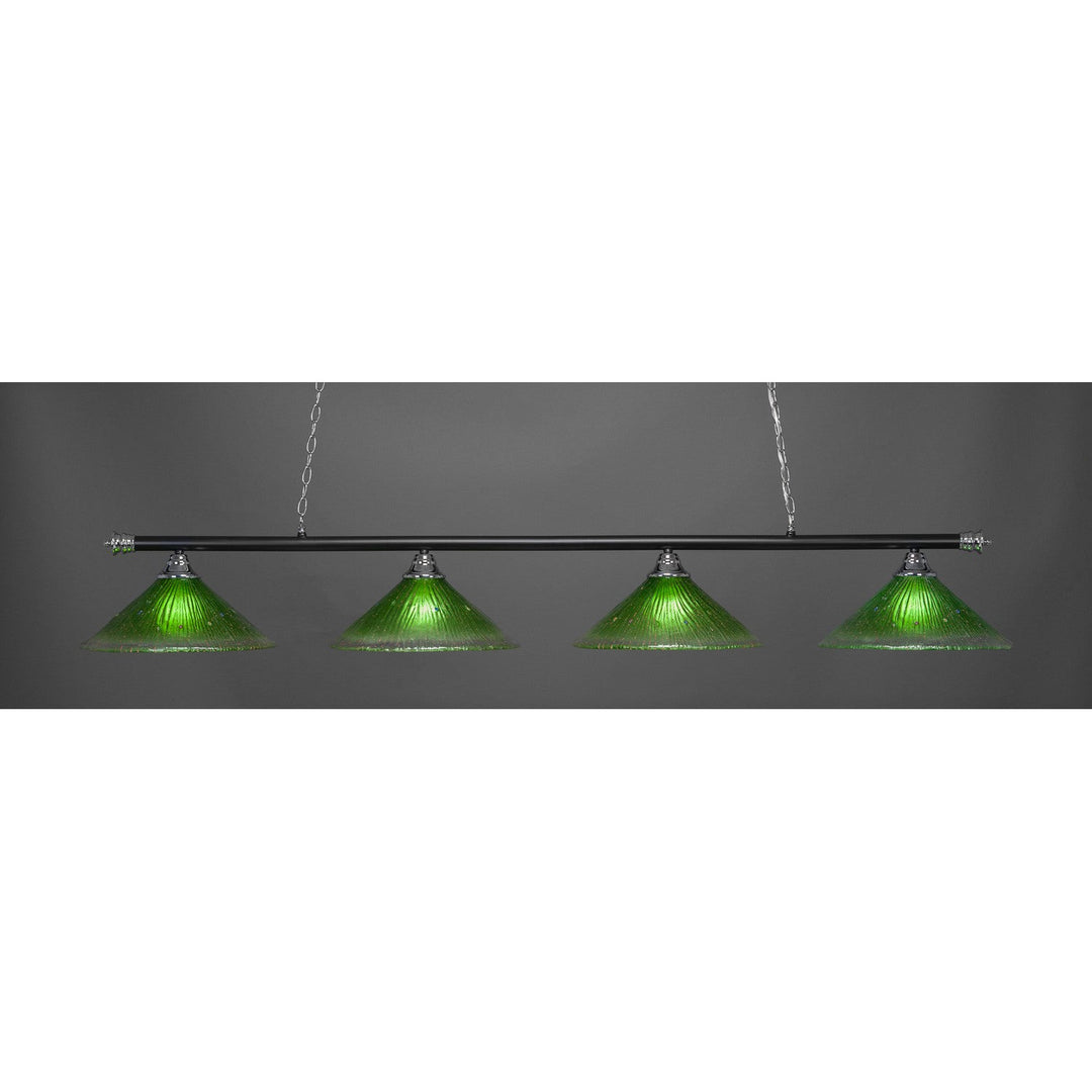 Toltec Oxford 374-chmb-717 Pendant Light - Chrome & Matte Black