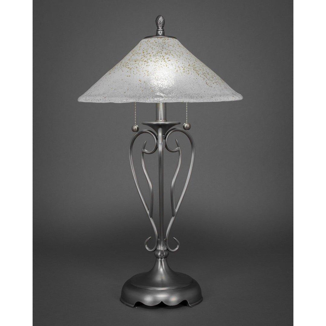 Toltec Lighting 42-BN-714  Olde Iron Lamp Brushed Nickel