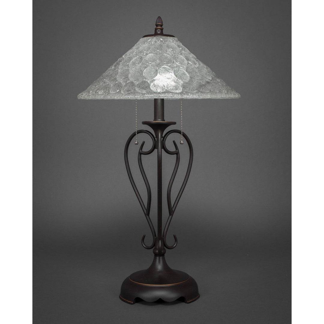 Toltec Lighting 42-DG-411  Olde Iron Lamp Dark Granite