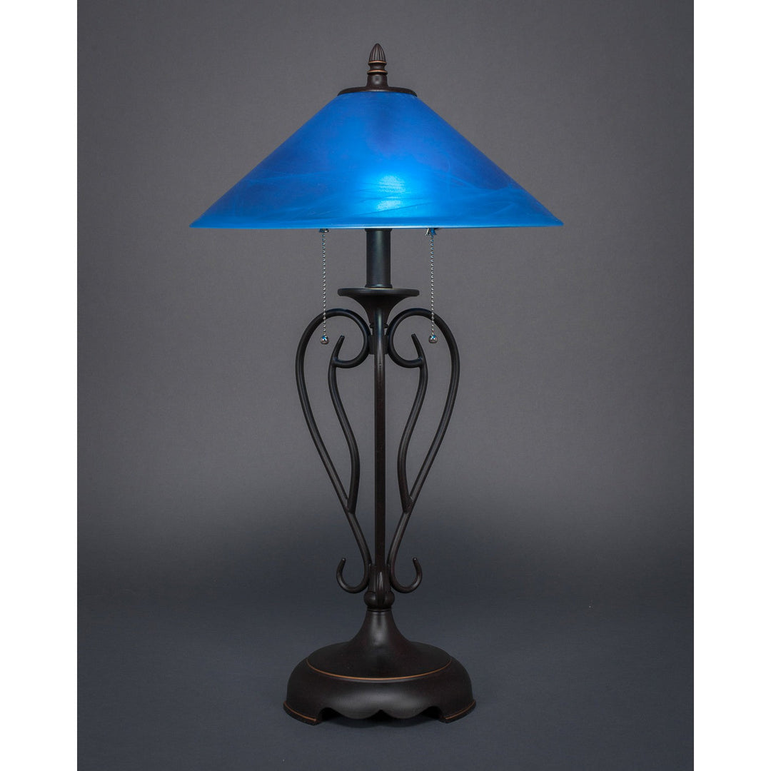 Toltec Lighting 42-DG-415  Olde Iron Lamp Dark Granite
