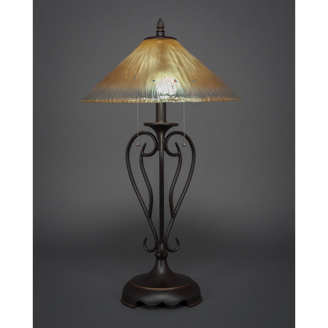 Toltec Lighting 42-DG-710  Olde Iron Lamp Dark Granite