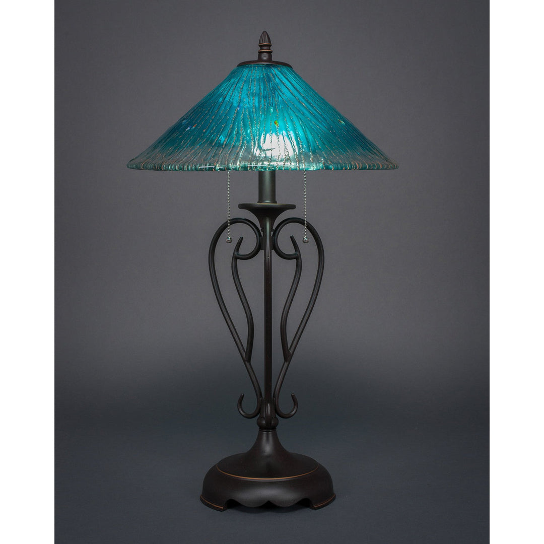 Toltec Lighting 42-DG-715  Olde Iron Lamp Dark Granite