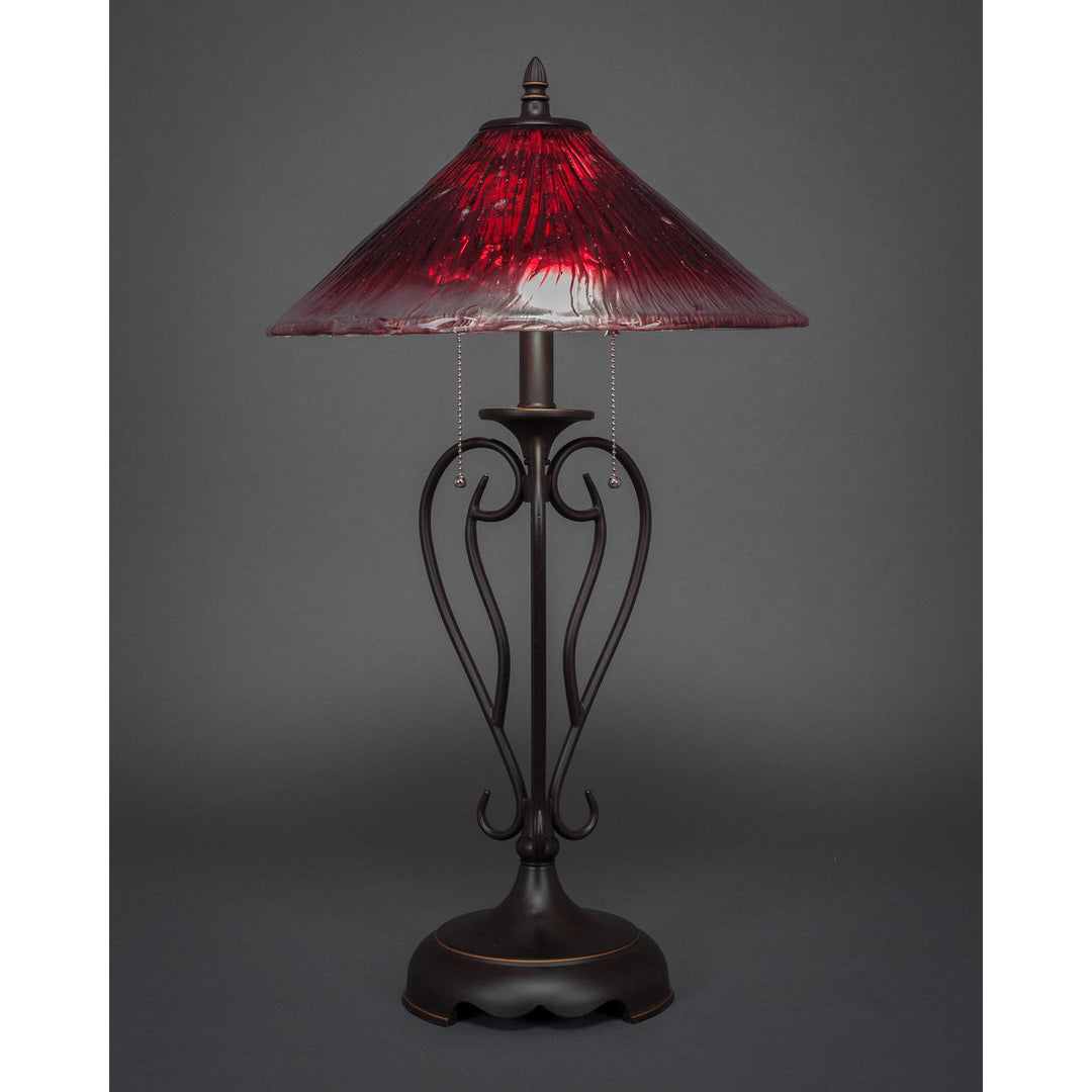 Toltec Lighting 42-DG-716  Olde Iron Lamp Dark Granite