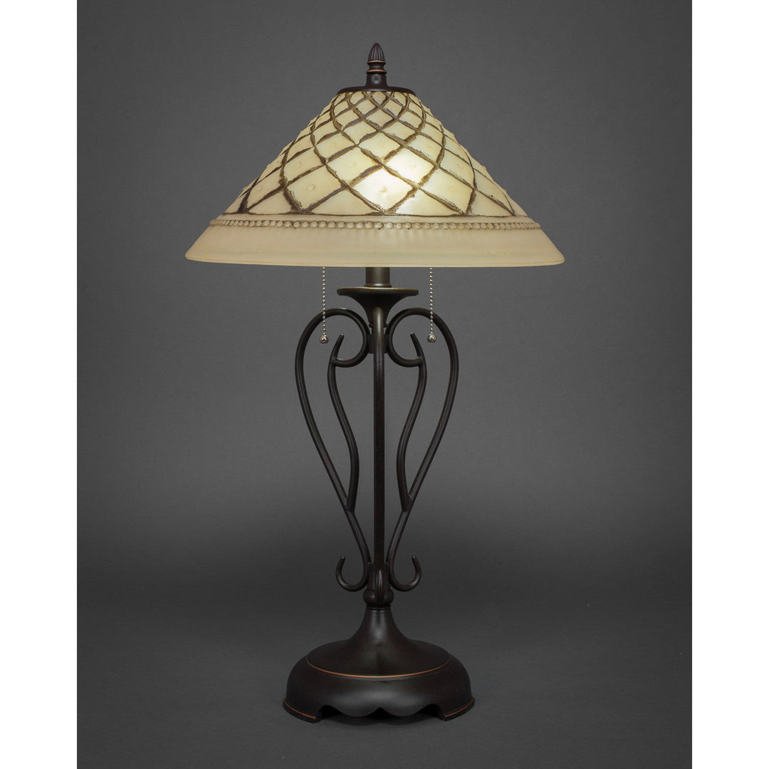 Toltec Lighting 42-DG-718  Olde Iron Lamp Dark Granite