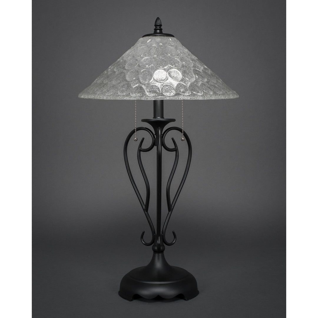 Toltec Lighting 42-MB-411  Olde Iron Lamp Matte Black