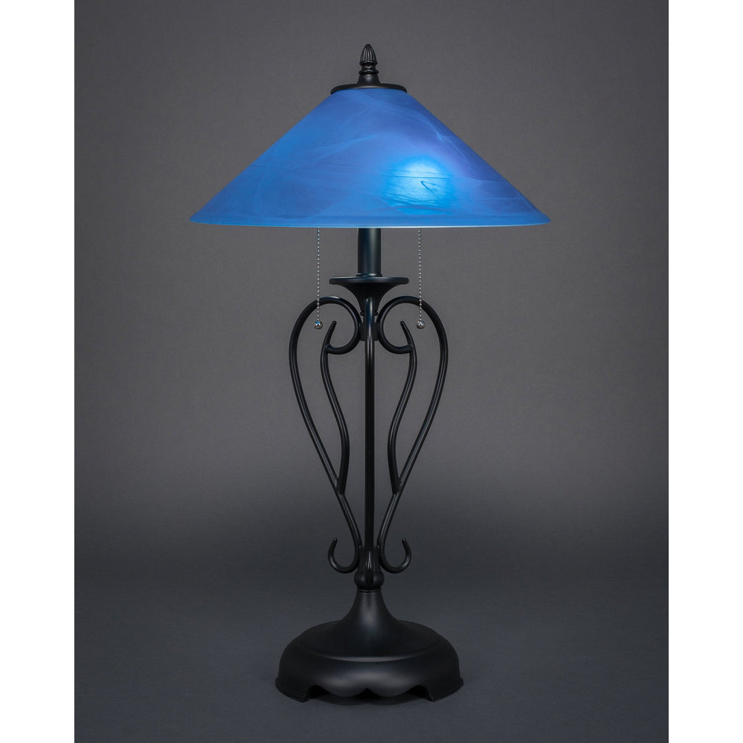 Toltec Lighting 42-MB-415  Olde Iron Lamp Matte Black