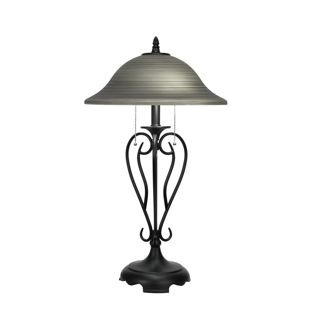 Toltec Lighting 42-MB-602  Olde Iron Lamp Matte Black