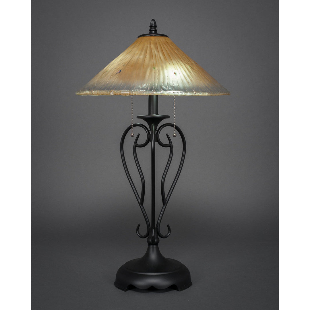 Toltec Lighting 42-MB-710  Olde Iron Lamp Matte Black