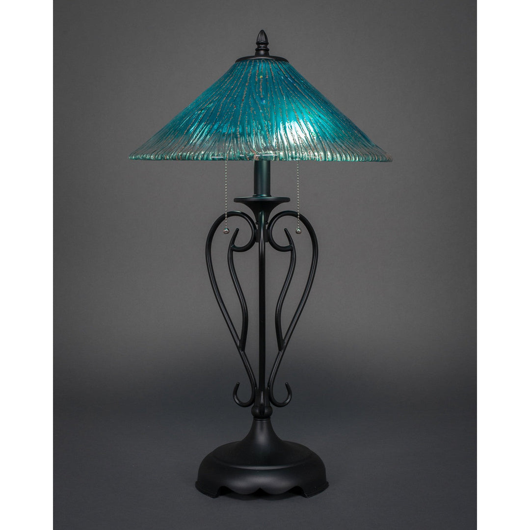Toltec Lighting 42-MB-715  Olde Iron Lamp Matte Black