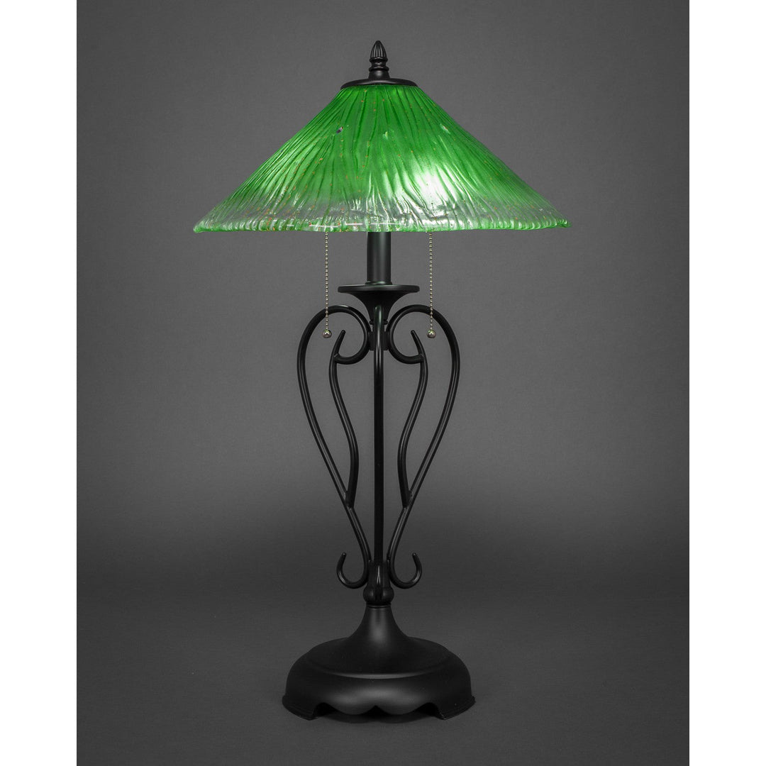 Toltec Lighting 42-MB-717  Olde Iron Lamp Matte Black