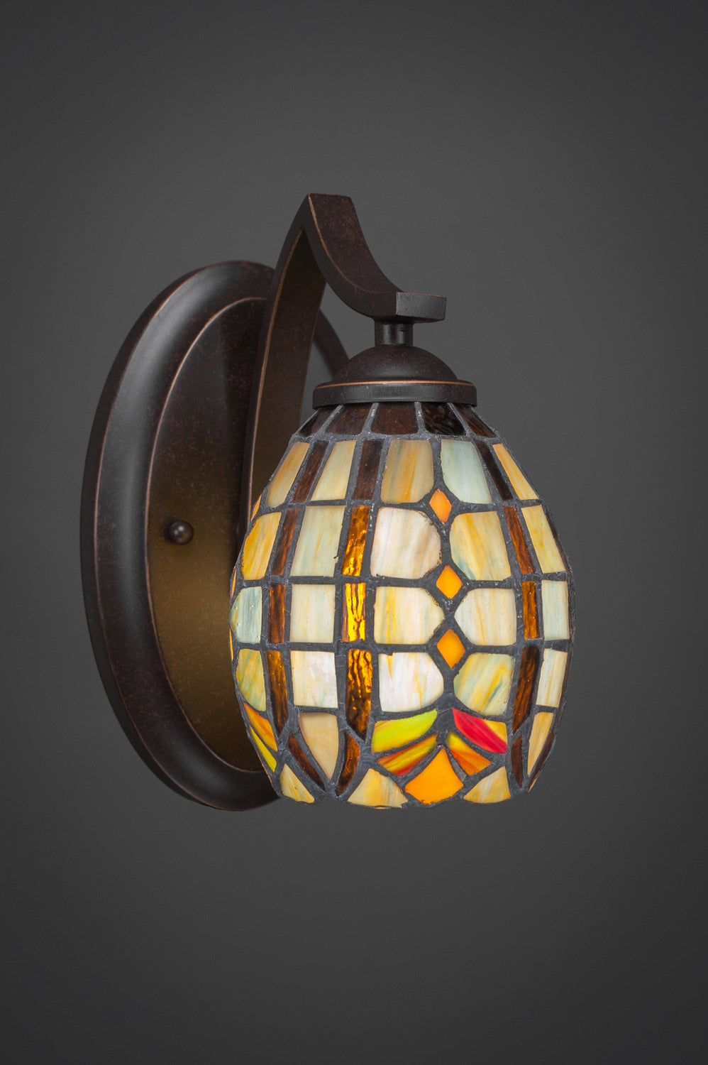 Toltec Zilo 551-DG-9871 Wall Sconce Light - Dark Granite