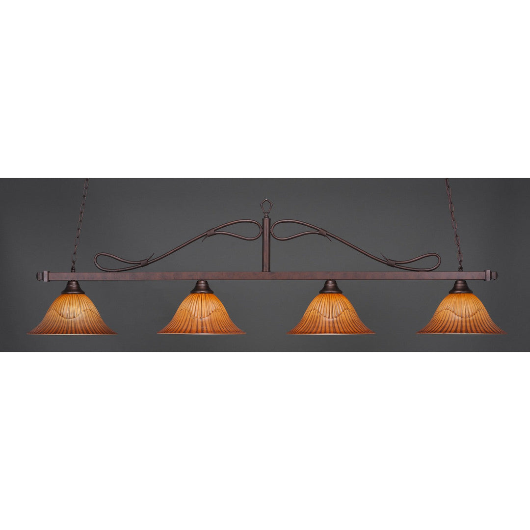 Toltec Scroll 824-brz-58319 Pendant Light - Bronze